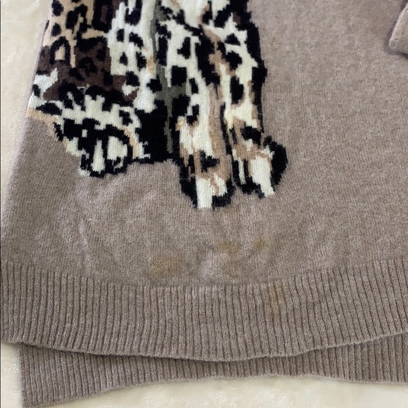 Cardigan leopard by Bloomingdales cashmere - Picture 5 of 5